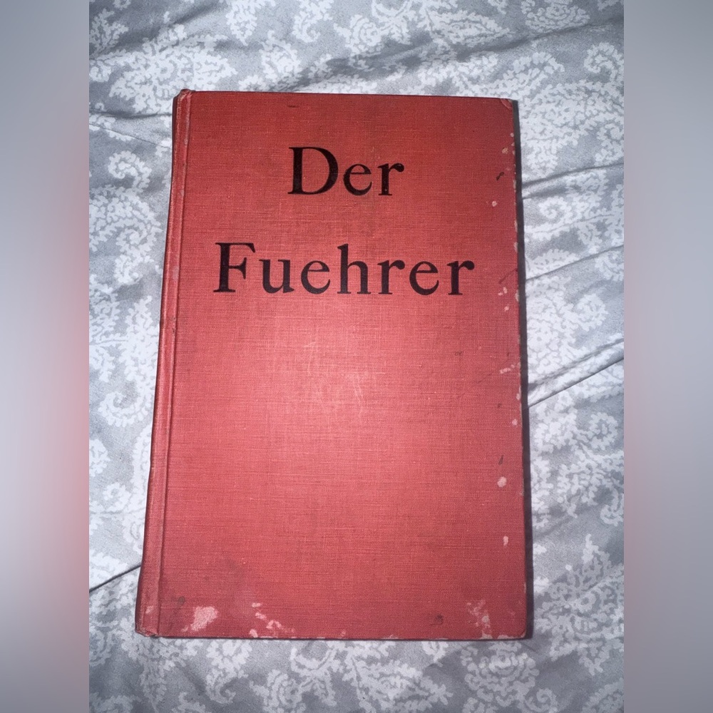 Red Hard Cover 'Der Fuehrer' Vintage German Book Translated in English | $99